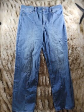 Express Light Blue Straight Leg Jeans
